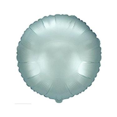 Imagem de Balão de Festa Metalizado 20" 50cm - Redondo Azul Pastel - 01 Unidade 