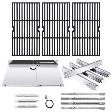 Imagem de Adviace Peças de reposição para tanque Charbroil 463344015, G460-2900-W2 Escudo térmico e grelhas e queimador e Igniter, escudo térmico e tubo de transporte para Char-Broil Advantage 463344015 Item