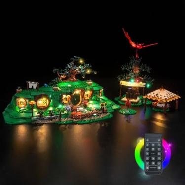 Imagem de LocoLee Kit de luz compatível com Lego 10354 O Senhor dos Anéis: O Condado - Sem Modelo Apenas Luz, Acessórios de Iluminação LED Compatível com Lego 10354 Conjunto de Construção (versão RC)