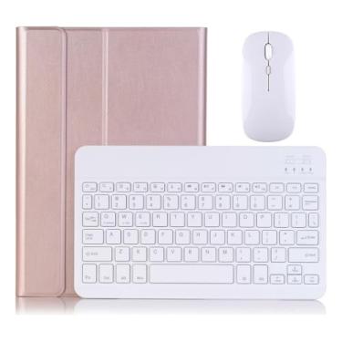 Imagem de Capa Tablet + Teclado + Mouse Para iPad Pro 11 Polegadas (ouro rosa, teclado retroiluminado)
