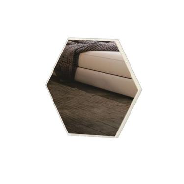 Imagem de Espelho Hexagono Logus Pequeno cor Off White Brilho 35 cm (LARG) - 565