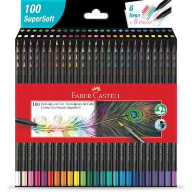 Imagem de Lapis 100 Cores Ecolapis Supersoft Redondo Faber-Castell