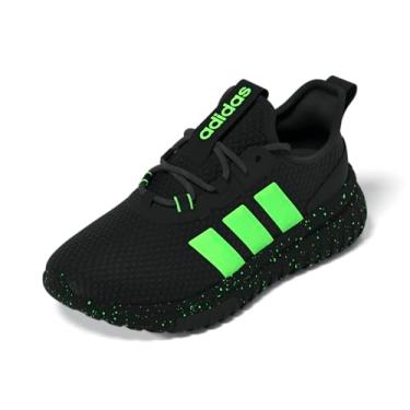 Imagem de adidas Tênis infantil unissex Kaptir 4.0, Preto/Lime Burst/Branco, 11 Little Kid