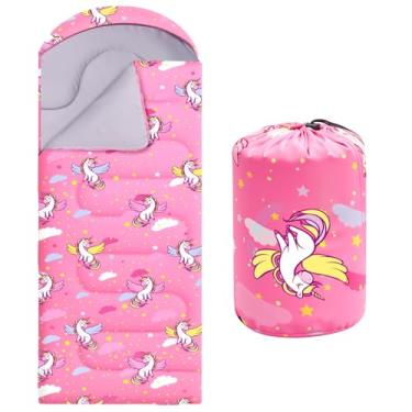 Imagem de Fanfanwin Saco de dormir para acampamento, 3 estações, quente, frio, impermeável, saco de dormir com estojo compacto de transporte para adultos viajando ao ar livre, equipamento de acampamento