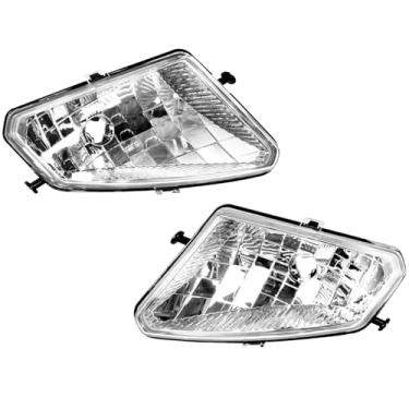 Imagem de CPOWACE Par de capa de farol compatível com Polaris Sportsman 500 HO/EFI/Touring 2005-2010 acessórios, lente de farol esquerdo e direito