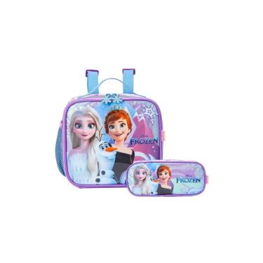 Imagem de Kit Escolar Lancheira Térmica + Estojo Duplo Frozen
