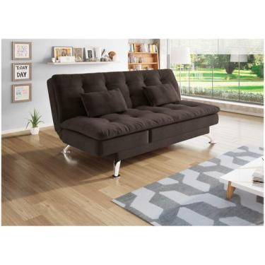 Imagem de Sofá-cama 3 Lugares Reclinável Linoforte Jade, Café, 3 lugares