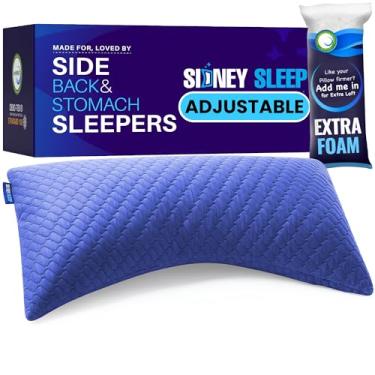Imagem de Sidney Sleep Travesseiro de cama king size Loft ajustável (azul, king)