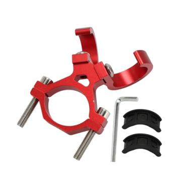 Imagem de Motoforti Gancho de suspensão de motocicleta arco capacete de motocicleta suporte de bolsa de bagagem cabide para scooters bicicletas liga de alumínio vermelho 1 conjunto chave hexagonal arruela de