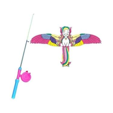 Imagem de Varinha De Pesca Mini Para Crianças, Pipa Borboleta Andorinha Papagaio