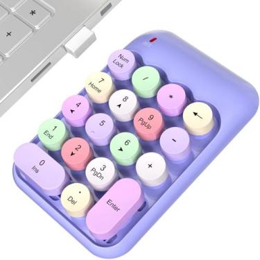 Imagem de Teclado numérico sem fio MOWUX Cute Colorful Numeric Keypad