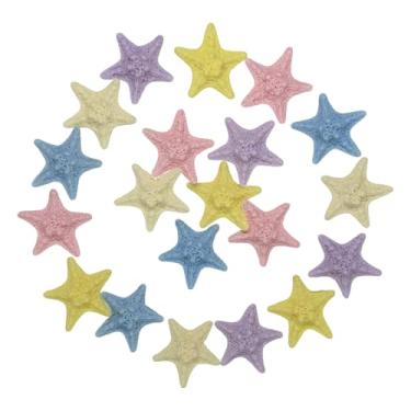 Imagem de 20 peças de ímãs de estrela do mar, 5 cores de ímãs de geladeira, mini ímãs para geladeira escritório quadro branco Locker