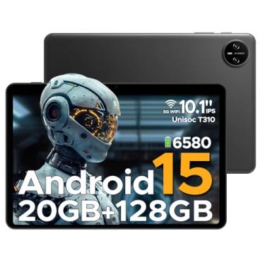 Imagem de DOOGEE Tablet Tab A9 Pro de 10 polegadas, tablet Android 15 20 GB + expansão de 128 GB/2 TB, tablets para jogos Quad Core, bateria de 6580 mAh, tela sensível ao toque 1280 x 800 IPS HD, WiFi 5G, BT5.0