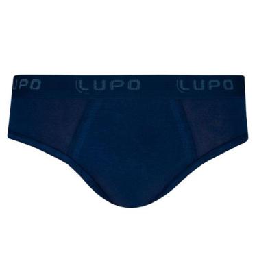 Imagem de Cueca Lupo Slip Cotton  Algodão Com Elastano 00485-002, Azul, G