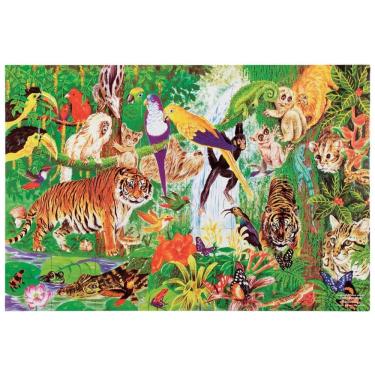 Imagem de Quebra Cabeça Infantil, Tema Floresta Tropical com 48 Peças Grandes para Crianças Acima de 3 Anos, Melissa & Doug