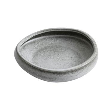 Imagem de Prato de serviço, forno esmaltado, prato em forma de cerâmica, pratos de jantar vintage, 19 cm, pratos de mesa de restaurante personalizados (C)