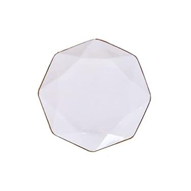 Imagem de Conjunto de pratos de jantar de porcelana de prato de serviço de 17,3 cm conjuntos de pratos de cerâmica para forno de micro-ondas e lava-louças, bife, salada, macarrão e pratos de sobremesa (cor: 2