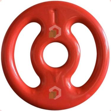 Imagem de Anilha Emborrachada 1 Kg - Vermelha - 2M FITNESS