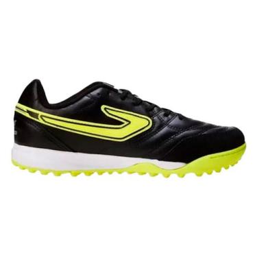 Imagem de Chuteira society topper maestro club v, Preto, Amarelo, 42