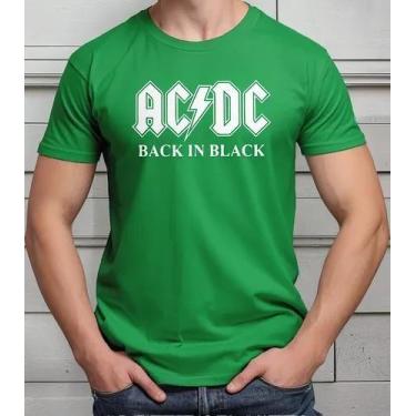 Imagem de Camiseta Camisa Adulto Feminina Masculina Algodão Banda de Rock AC DC 