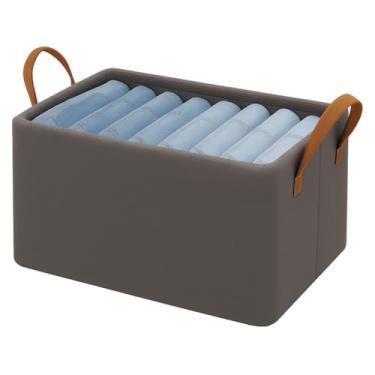 Imagem de Caixa Organizadora Dobrável com Alça Organizador Multiuso para Closet, Roupas, Brinquedos e Estantes – 47x28x20cm Kit (1)