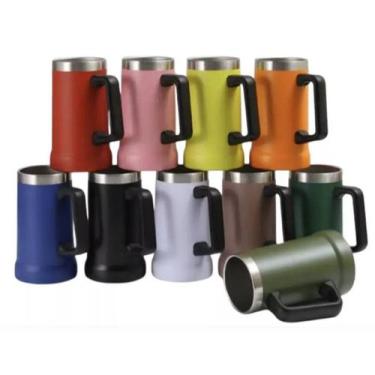 Imagem de Caneca Térmica Chopp Cerveja Camada Dupla Inox 710ml - NoBrand, Aleáto