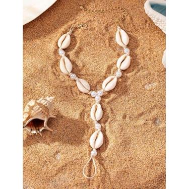 Imagem de Tornozeleira moderna com miçangas em camadas, boho, chique, verão, férias, praia, verão, férias, praia, sexy, joia descalça, dia dos namorados, presente de festa de aniversário para mulheres, Medium