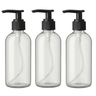 Imagem de Kit 3 Saboneteira Pump Preta Refil Frasco 500ml Creme Shampoo Sabão Liquido Sabonete