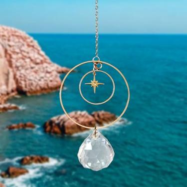 Imagem de Apanhador de sol de cristal para janelas – apanhadores de sol com prismas anjo sino de vento ornamento pendurado para Natal, casamento, jardim, decoração de casa, presente