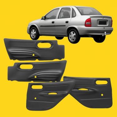 Imagem de Forro de porta Corsa 4 portas 1996 a 2014 Preto
