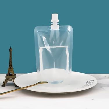 Imagem de 10 Frascos de plástico reutilizáveis sacos de bebida para adultos álcool para bebidas, sucos, xampu, enxaguante bucal, à prova de vazamento, sem BPA para viagens, esportes ao ar livre, shows, eventos