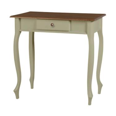 Imagem de Aparador De Sala Rústico Madeira 1 Gavetas Pés Luiz Xv - Verde Chá Laca Com Tampo Imbuia Glazer