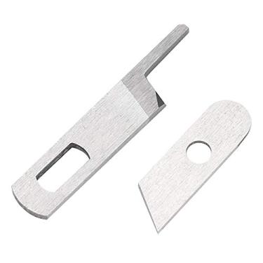Imagem de Lâminas superiores e inferiores Peças de reposição para máquinas de costura de aço inoxidável de alta qualidade para SINGER 14U LOWER KNIFE Máquina de costura multifuncional
