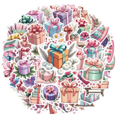Imagem de 35 peças de presente de celebração fita laço papelaria adesivos engraçados adesivos com fita para laptop, bagagem, álbum de recortes, diário, notebook, motocicleta, bagagem, telefone