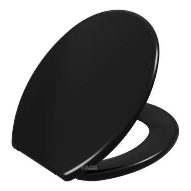 Imagem de Assento Tampa Vaso Sanitário Confortável Universal Preto - Alpha Hidro