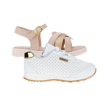 Imagem de Tenis Escolar e Papete de Menina - KIT 2 PARES Tam 23 ao 34 - Sapatinh