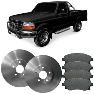 Imagem de Kit Pastilha Disco Freio F1000 93 E 94 Dianteiro Ventil