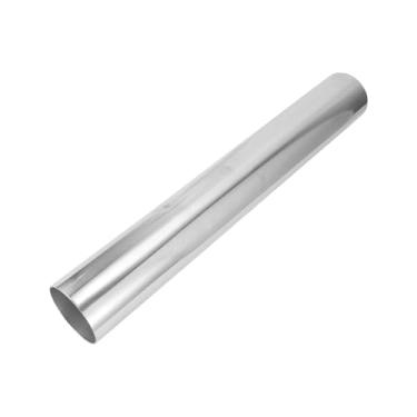 Imagem de TUCKBOLD 89 mm/3,5 pol. OD reto 6061 tubo de liga de alumínio intercooler superfície polimento entrada de ar mangueira de conexão dupla cabeça plana 600 mm 23,6 polegadas (C) 1 mm 0.1 cm (T)