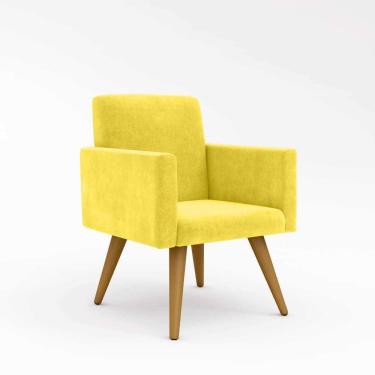 Imagem de Poltrona Decorativa - Escritório - Recepção - Sala De Estar Cor:amarelo