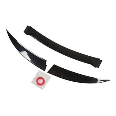 Imagem de Lip Spoiler de Tronco Traseiro Preto Brilhante para Modelo 3 2017-2023 Aumente a Estabilidade e o Estilo do Carro (Tipo A (com pontos convexos))