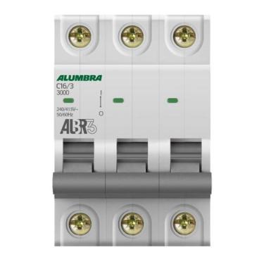 Imagem de Disjuntor Tripolar 3P 16A Curva C Albr3 Alumbra