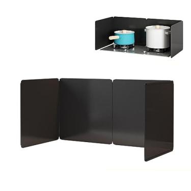 Imagem de HYUIO Protetor antirespingos antiaderente para cozinha e barreira de óleo para cozinhar, para-brisa dobrável para queimador de acampamento e proteção contra respingos de fogão