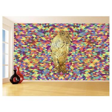 Imagem de Papel De Parede Animais Pop Art Leoa Colorido 3,5M Pxa437 - Você Decor