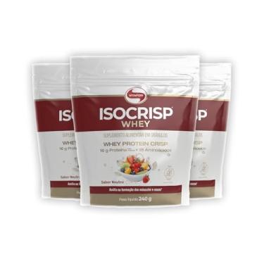 Imagem de Whey Protein Isocrisp Vitafor 240g Neutro | KIT 3
