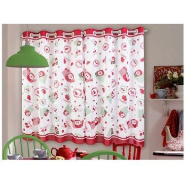 Imagem de Cortina Moranguinho 2,20X1,20 100% Poliéster (Com Ilhós) - Cortilester