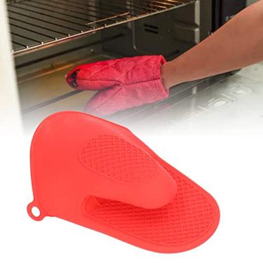 Imagem de 2 mini luvas de silicone para forno, vermelho, profissional, resistente ao calor, antiderrapante, durável, luvas de forno, para mulheres, homens, cozinha, casa