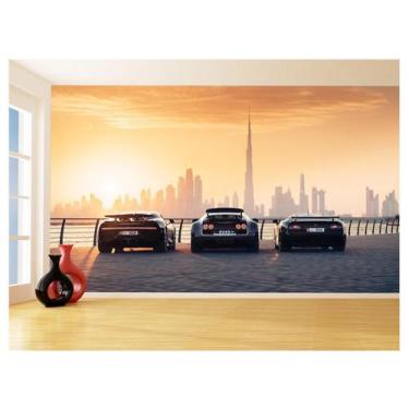 Imagem de Papel De Parede 3D Carro Bugatti Chiron Pista 3,5M Car23 - Você Decora