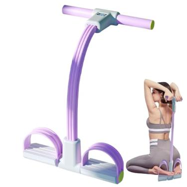 Imagem de Corda de resistência para extrator de pedal | Faixa elástica de 6 tubos para ioga - Expansor de musculação, equipamento de fitness, corda de tensão multifuncional para cintura, braço, perna