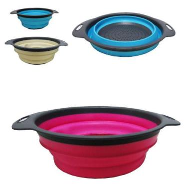 Imagem de Escorredor De Silicone Redondo Multiuso Retratil Com Alca - Cosy