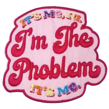 Imagem de DBChan Patch bordado rosa problemático, aplique de design I'm The Problem para jaqueta calça mochila chapéu (problema)
